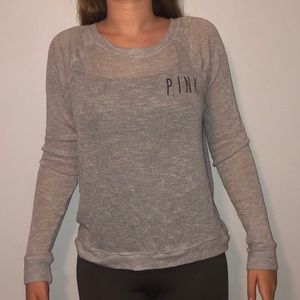 grey sweater. victoria sport